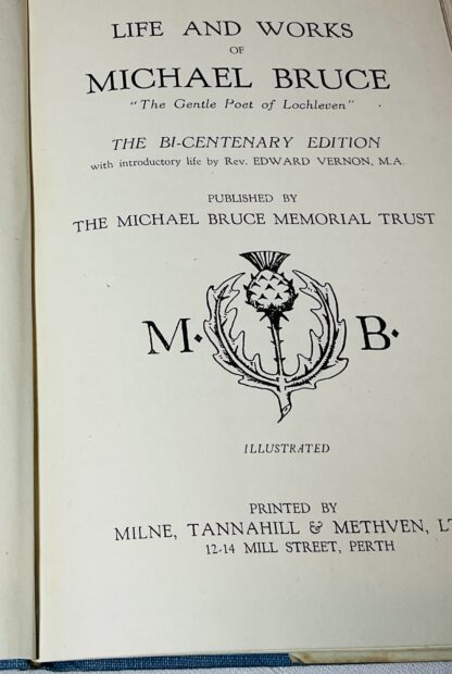 Life and Works of Michael Bruce: The Bi-Centenary Edition, With a Review of the Poet's Life by Edward Vernon - Image 2