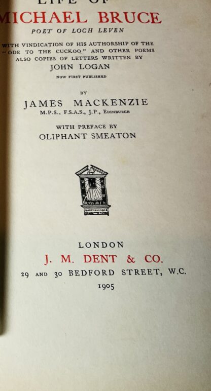 Life Of Michael Bruce Poet Of Loch Leven With Vindication Of His Authorship Of The Ode To The Cuckoo And Other Poems Also Copies Of Letters Written By John Logan - Image 2