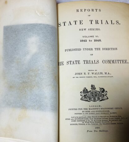 Reports of State Trials: New series, Published Under the Direction of the State Trials Committee  [Volume VI 1842-1848 ] - Image 3