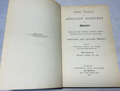 The Trial of Adelaide Bartlett for Murder Held at the Central Criminal Court from Monday, April 12, to Saturday, April 17, 1886 - Image 3