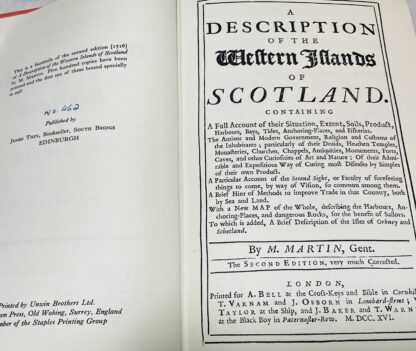 A Description of the Western Islands of Scotland. Containing a full account of their situation, extent, soils, product, harbours, bays, tides, anchoring-places and fisheries. antient and modern government, religion and cusoms of the inhabitants. A particular account of the second sight. Methods to improve trade by sea and land.to which is added a Brief Description of the Isles of Orkney and Schetland - Image 3