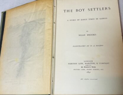 The Boy Settlers:A Story of Early Times in Kansas - Image 3